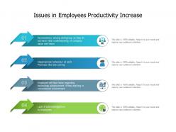 Issues in employees productivity increase