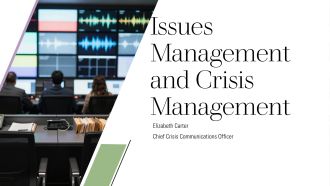 Issues Management and Crisis Management PPT Information VA