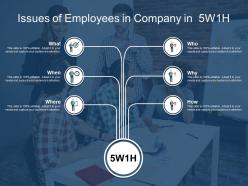 Issues of employees in company in 5w1h
