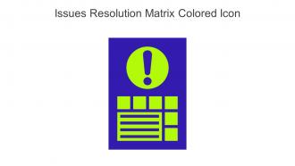 Issues Resolution Matrix Colored Icon In Powerpoint Pptx Png And Editable Eps Format