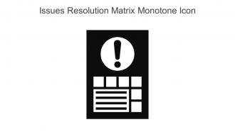 Issues Resolution Matrix Monotone Icon In Powerpoint Pptx Png And Editable Eps Format