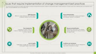 Issues That Require Implementation Of Change Management Implementing High Impact Best CM SS