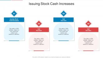 Issuing Stock Cash Increases In Powerpoint And Google Slides Cpb