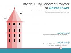 Istanbul city landmark vector of galata tower powerpoint presentation ppt template