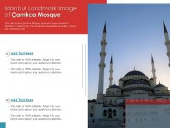 Istanbul landmark image of camlica mosque powerpoint presentation ppt template