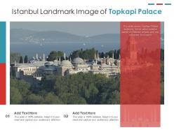 Istanbul landmark image of topkapi palace powerpoint presentation ppt template