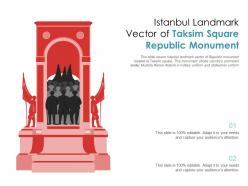 Istanbul landmark vector of taksim square republic monument powerpoint presentation ppt template