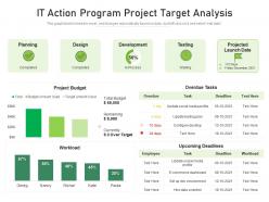 It action program project target analysis