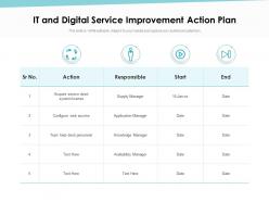It and digital service improvement action plan