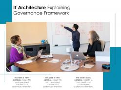 It architecture explaining governance framework