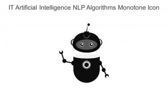 IT Artificial Intelligence NLP Algorithms Monotone Icon In Powerpoint Pptx Png And Editable Eps Format