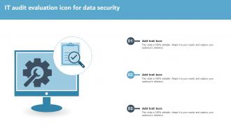 IT Audit Evaluation Icon For Data Security
