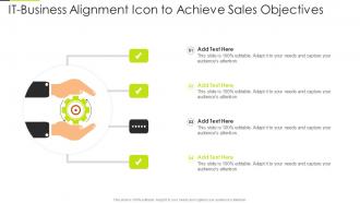 IT Business Alignment Icon To Achieve Sales Objectives