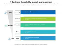 It business capability model management