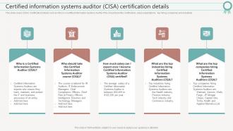 It Certifications To Expand Your Skillset Certified Information Systems Auditor Cisa Certification Details