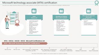 It Certifications To Expand Your Skillset Microsoft Technology Associate Mta Certification