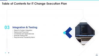 IT Change Execution Plan Powerpoint Presentation Slides