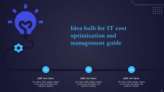 IT Cost Optimization And Management Guide Powerpoint Presentation Slides Strategy CD V Professional Graphical