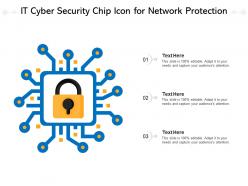 It cyber security chip icon for network protection