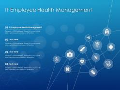 It employee health management ppt powerpoint presentation slides layout