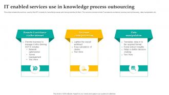 IT Enabled Services Use In Knowledge Process Outsourcing