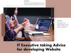 IT Executive Taking Advice For Developing Website