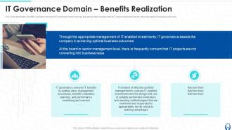 IT Governance Domain Benefits Realization Ppt Powerpoint Presentation Icon Introduction