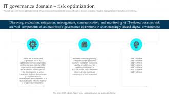 It Governance Domain Risk Optimization Enterprise Governance Of Information Technology EGIT