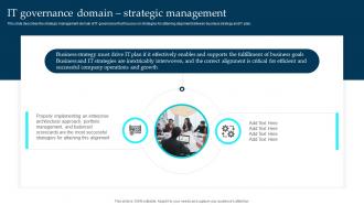 It Governance Domain Strategic Management Enterprise Governance Of Information Technology EGIT