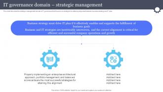 It Governance Domain Strategic Management Information And Communications Governance Ict Governance