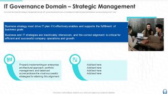 IT Governance Domain Strategic Management Ppt Powerpoint Presentation Icon Example File