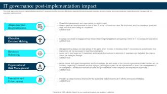 It Governance Post Implementation Impact Enterprise Governance Of Information Technology EGIT