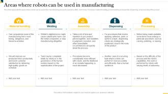 IT In Manufacturing Industry Areas Where Robots Can Be Used In Manufacturing