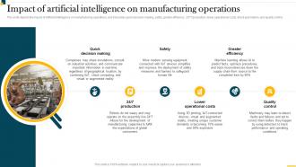 IT In Manufacturing Industry Impact Of Artificial Intelligence On Manufacturing Operations