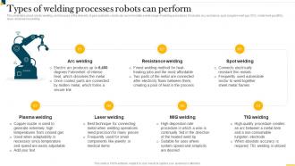 IT In Manufacturing Industry Types Of Welding Processes Robots Can Perform