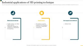 IT In Manufacturing Industry V2 Industrial Applications Of 3d Printing Technique