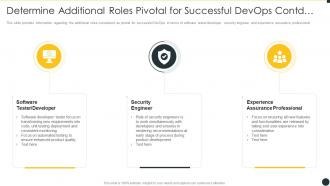 It infrastructure by implementing devops framework determine additional roles pivotal