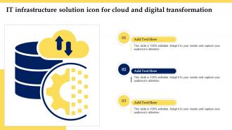 It Infrastructure Solution Icon For Cloud And Digital Transformation