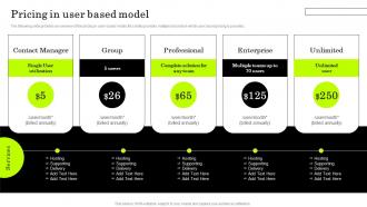IT Managed Service Providers Pricing In User Based Model Ppt Powerpoint Presentation File Tips