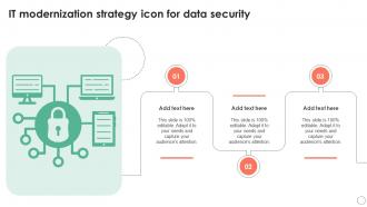 IT Modernization Strategy Icon For Data Security