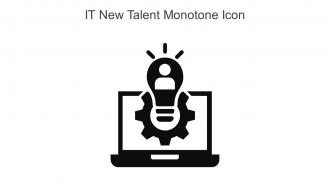 IT New Talent Monotone Icon In Powerpoint Pptx Png And Editable Eps Format