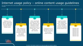 IT Policy Internet Usage Policy Online Content Usage Guidelines