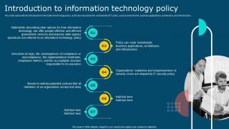 IT Policy Introduction To Information Technology Policy