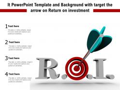 It powerpoint template and background with target the arrow on return on investment