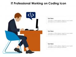 It professional working on coding icon