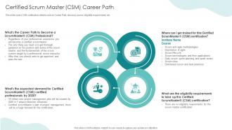 IT Professionals Certification Collection Certified Scrum Master CSM Career Path