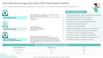 IT Professionals Certification Collection Microsoft Technology Associate MTA Examination Details