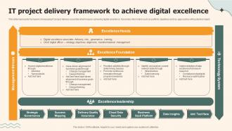 It Project Delivery Framework To Achieve Digital Excellence