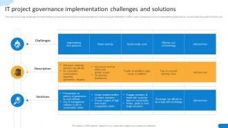 IT Project Governance Implementation Challenges And Solutions