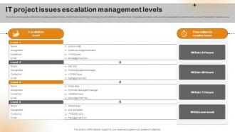 IT Project Issues Escalation Management Levels